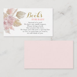 Boho Desert Books for Baby Girl Enclosure Card Begleitkarte