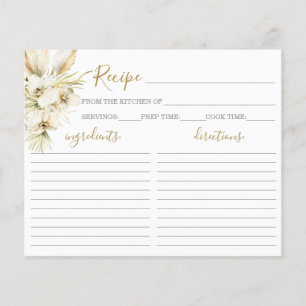 Boho Desert Brautparty Rezept Card