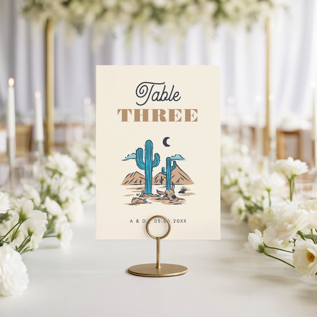 Boho Desert Cactus Arizona Wedding Table Number Tischnummer (Von Creator hochgeladen)