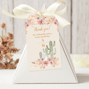 Boho Desert Cactus Wedding Geschenkanhänger