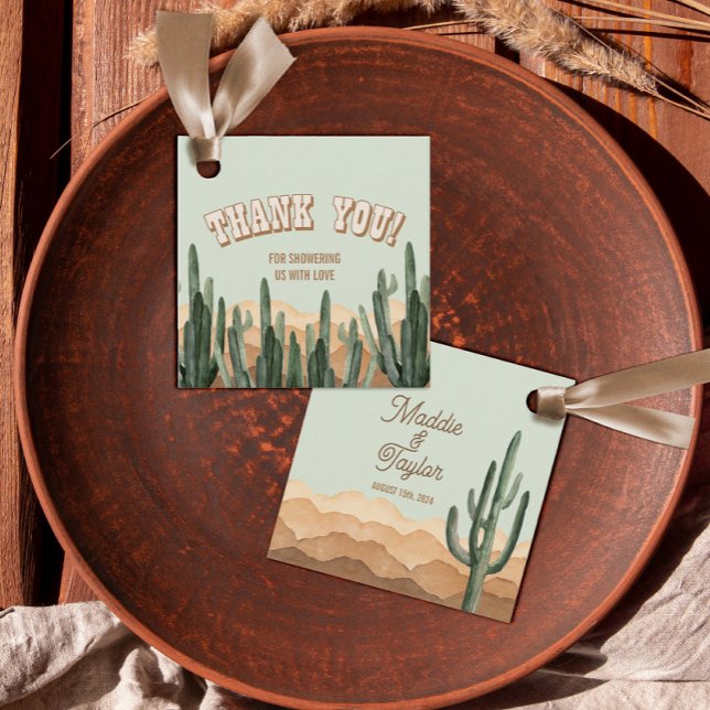 Boho Desert Cactus Western Vielen Dank Geschenkanhänger (Von Creator hochgeladen)