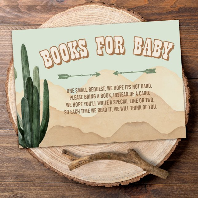 Boho Desert Cactus Wild West Cowboy Books for Baby Begleitkarte (Von Creator hochgeladen)