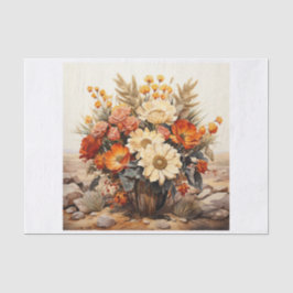 Boho Desert Floral Bouquet Art Decoupage Seidenpapier