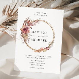 Boho Desert Floral Wedding Einladung