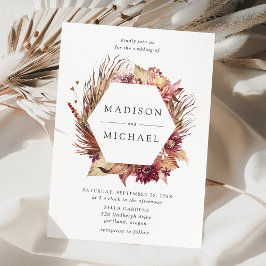 Boho Desert Floral Wedding Einladung
