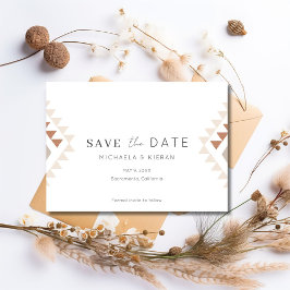 Boho Desert Rust Terracotta Wedding Foto Save The Date