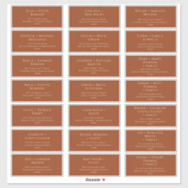 Boho Desert | Rust Wedding Guest Address Labels
