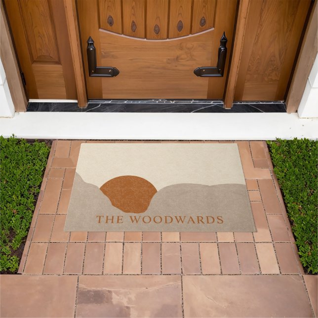 Boho Desert Sunrise Personalisiert Fußmatte (Außenbereich)