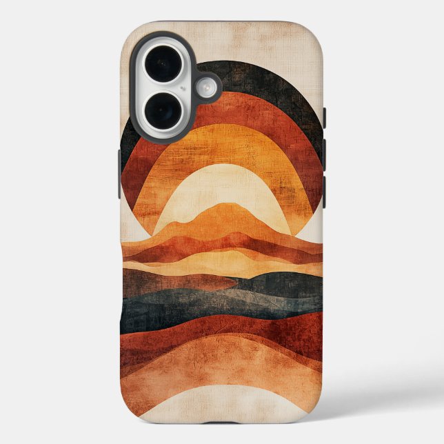 Boho Desert Sunrise Phone Case (Rückseite)
