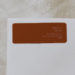 Boho Desert | Terracotta Return Address Label