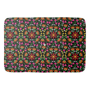 Boho Design Bold Color Floral Badematte