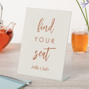 Boho Dessert Seat Wedding Sign Sign Sockelschild