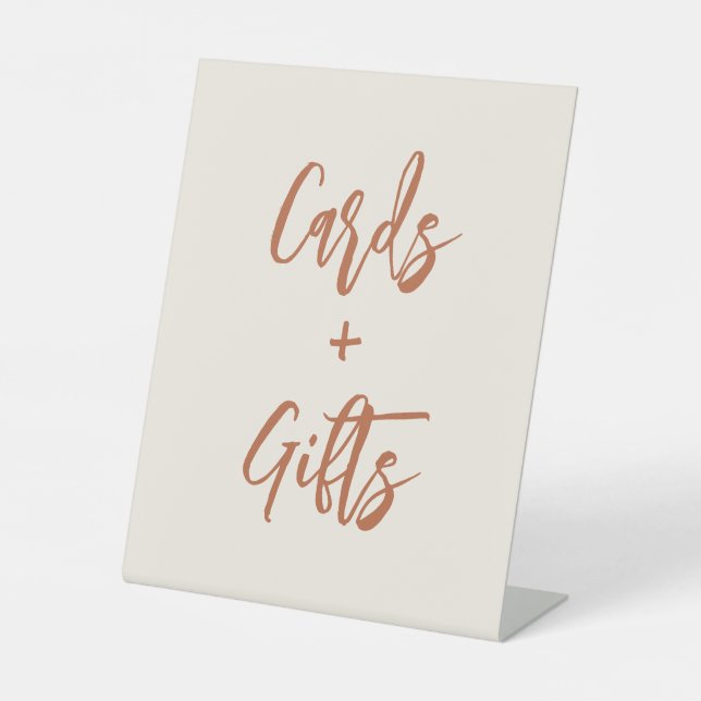 Boho Dessert Wedding Cards and Gifts Sign Sockelschild (Vorderseite)