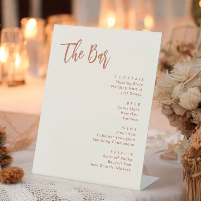 Boho Dessert Wedding Drinks Menü Tischsignatur Sockelschild (Von Creator hochgeladen)