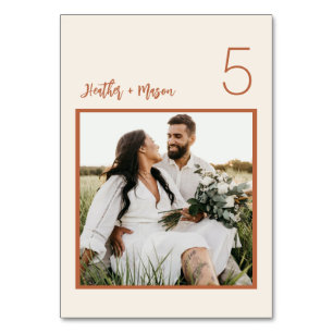 Boho Dessert Wedding Foto Tischnummer