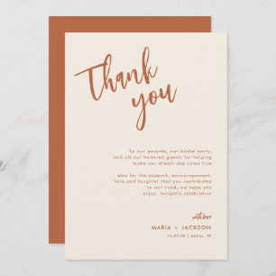 Boho Dessert Wedding Menü Vielen Dank Ihr Hinweis Dankeskarte