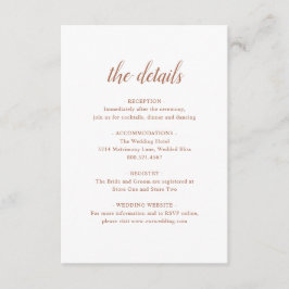 Boho Details Rust Burnt Orange Terracotta Wedding Begleitkarte