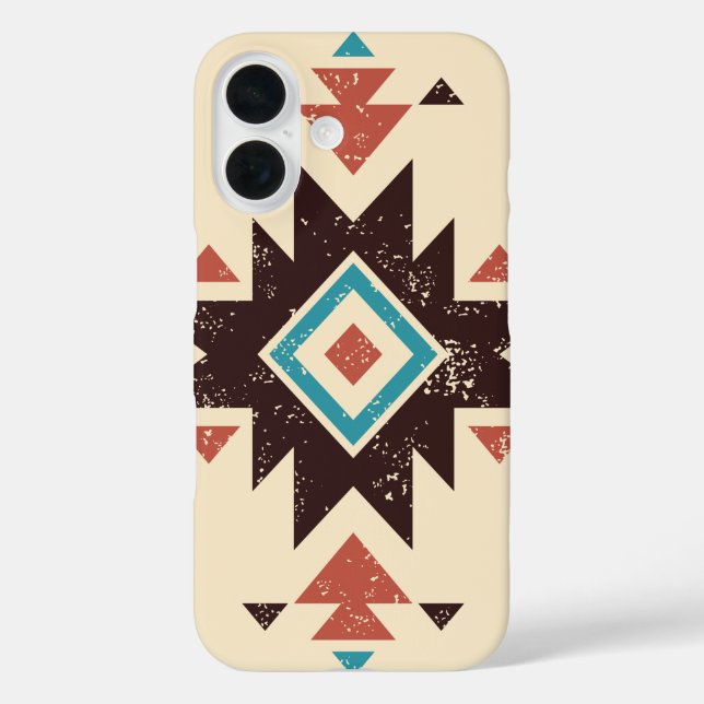 Boho-Diamant-Emblem Case-Mate iPhone Hülle (Rückseite)