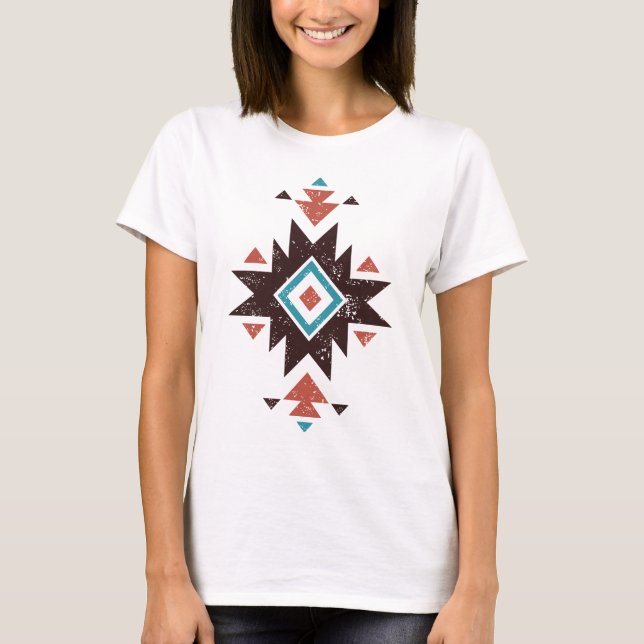 Boho-Diamant-Emblem T-Shirt (Vorderseite)