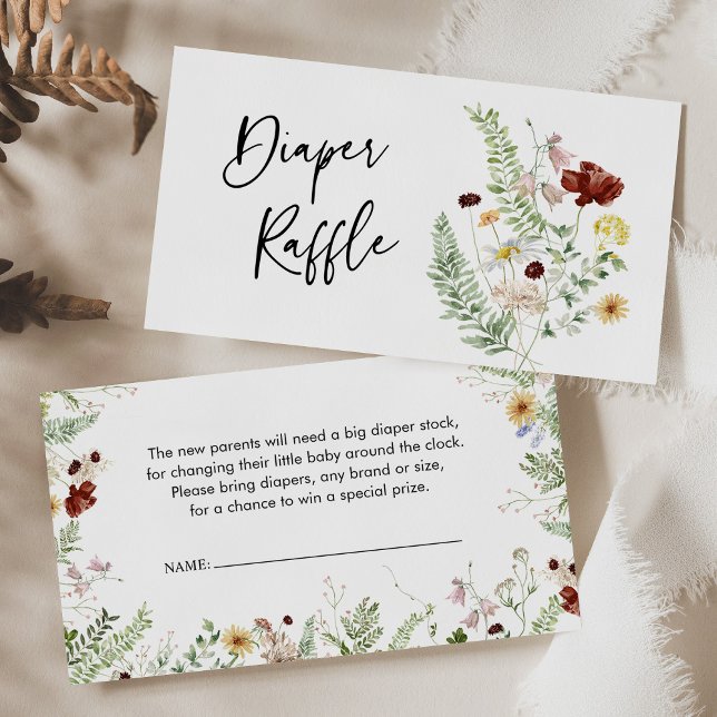 Boho Diaper Raffle Babydusche Umschließkarte Visitenkarte (Von Creator hochgeladen)