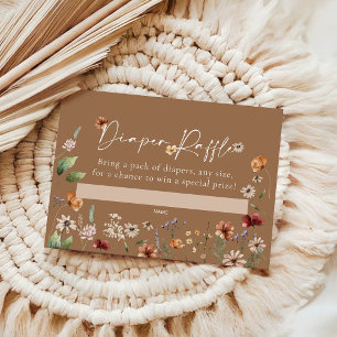 Boho Diaper Raffle Babyduschkarte Mitteilungskarte