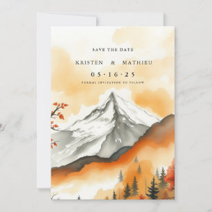 Boho Digital Mountain Save The Date
