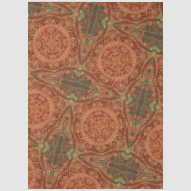 Boho-Digitalkomposition Spätherbst Seidenpapier (Vorderseite)
