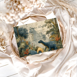 Boho Dino Baby Shower Diapper Raffle Begleitkarte