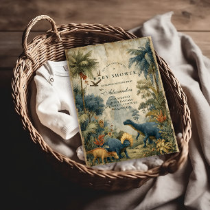 Boho Dino Baby Shower Einladung