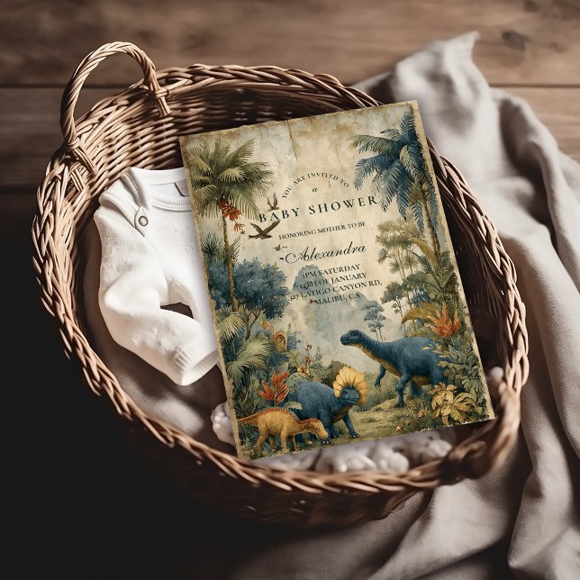 Boho Dino Baby Shower Einladung (Von Creator hochgeladen)