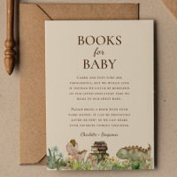 Boho Dinosaur Beige Babydusche Bücher für Baby