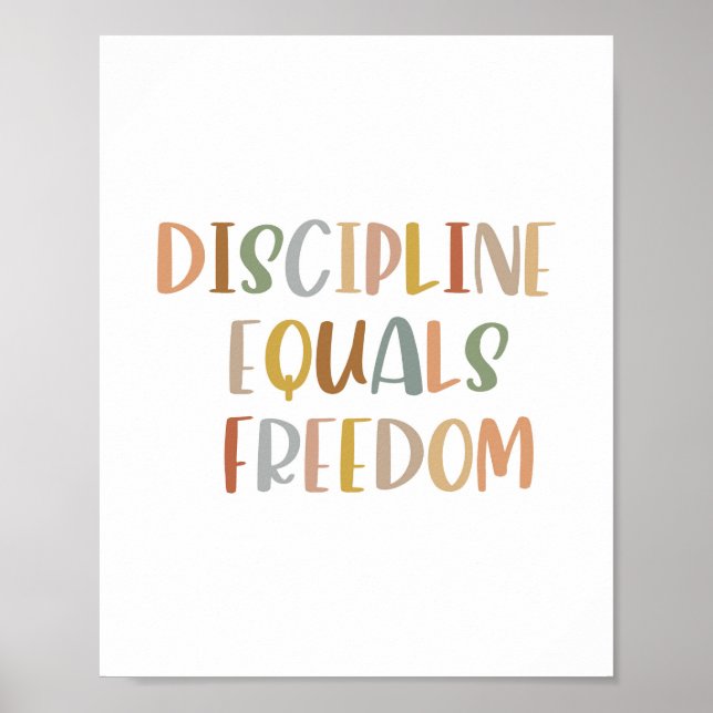 Boho Discipline ist gleich Freedom Poster (Vorne)