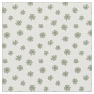 Boho-Ditsy-Sage-Grün-Blumenmuster-Zierlich-Klein-W Stoff