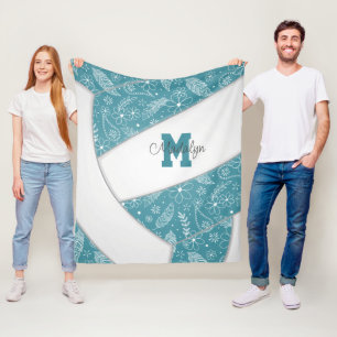Boho doodle-Muster aquamariner Volleyball Fleecedecke