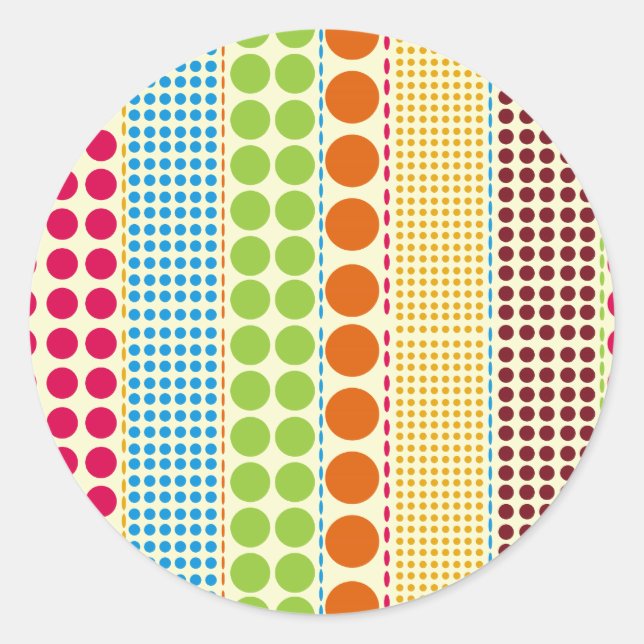 Boho Dots Umschlag Aufkleber Sticker (Vorderseite)