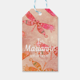 Boho Dragonfis in Rosa Geschenkanhänger