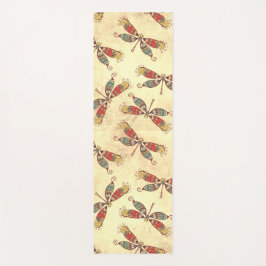 Boho Dragonflies in Sepia Yogamatte