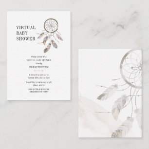Boho Dream Catcher Virtuelle Babyparty Mitteilungskarte