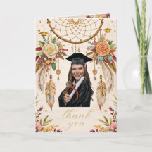 boho dreamcatcher Abschluss Danke Karte