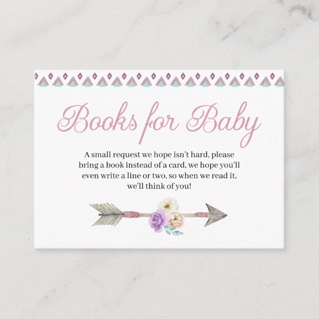 Boho Dreamcatcher Books for Baby Enclosure Card Begleitkarte (Vorderseite)