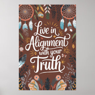 Boho Dreamcatcher Design Live in Abstimmung mit Yo Poster