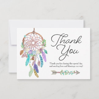 Boho Dreamcatcher Dusky Dankeschön Karte