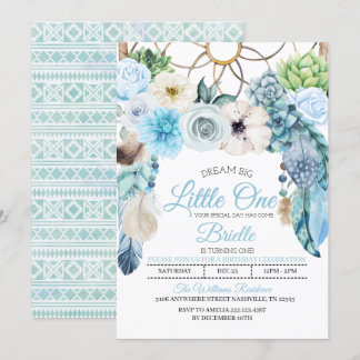 Boho Dreamcatcher Einladung zum Geburtstag