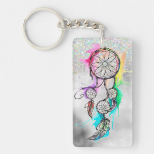Boho Dreamcatcher Glitzer Acrylic Schlüsselanhänge Schlüsselanhänger