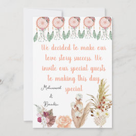 Boho Dreamcatcher Wedding Invitation Set Einladung