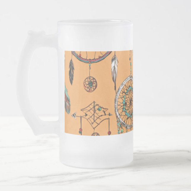 Boho Dreamer Design Mattglas Bierglas (Links)