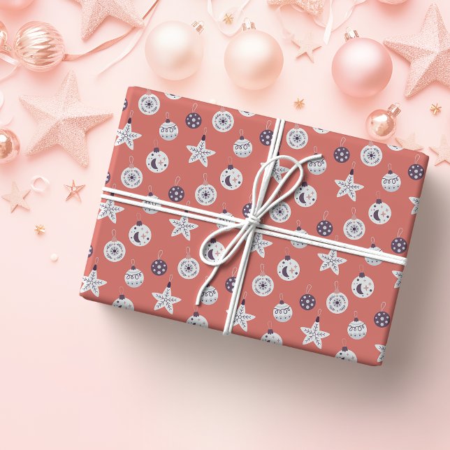 Boho Dreams Modern Holiday Ornaments Geschenkpapier (Von Creator hochgeladen)