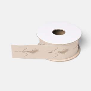 Boho Dreams Pampas Grass Grosgrain Ribbon Ripsband