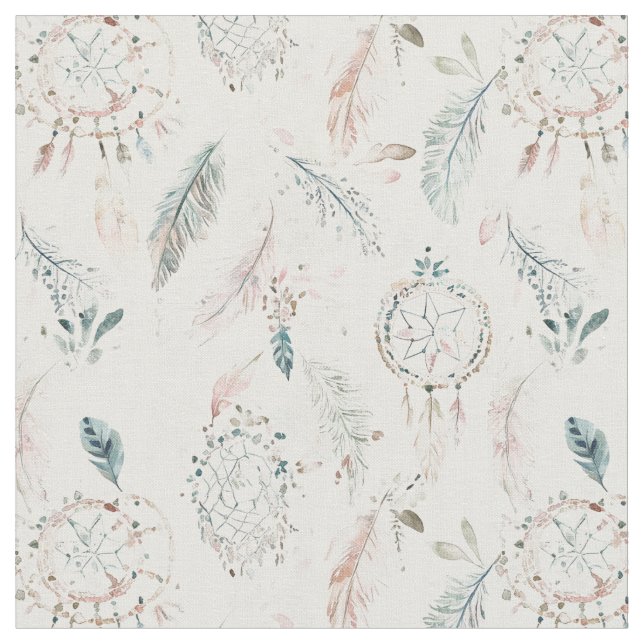 BOHO DREAMWEAVER und Federn Stoff (Nahaufnahme)