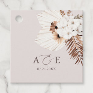 Boho Dried Palm Blätter Hochzeit Geschenkanhänger